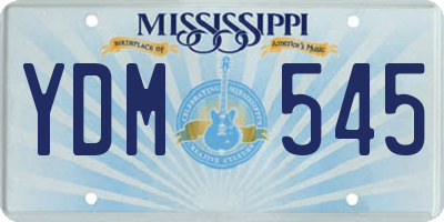 MS license plate YDM545