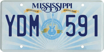 MS license plate YDM591