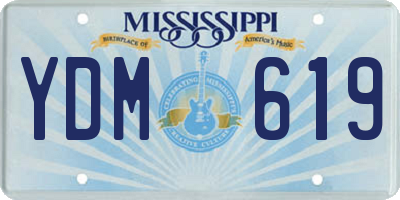 MS license plate YDM619