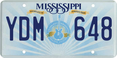 MS license plate YDM648