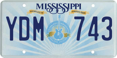 MS license plate YDM743