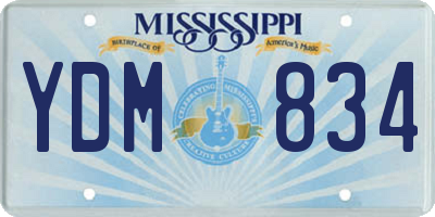 MS license plate YDM834