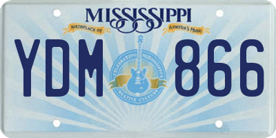 MS license plate YDM866