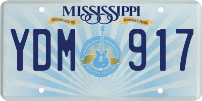 MS license plate YDM917