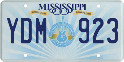MS license plate YDM923