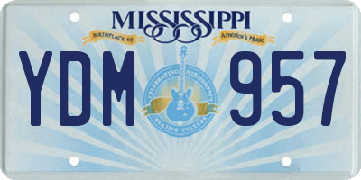 MS license plate YDM957