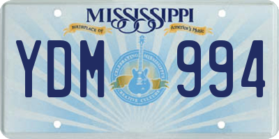 MS license plate YDM994