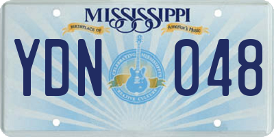 MS license plate YDN048