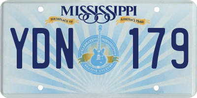 MS license plate YDN179
