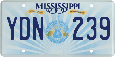MS license plate YDN239