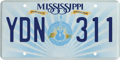 MS license plate YDN311