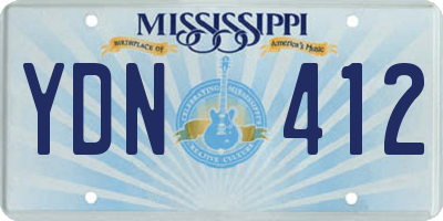 MS license plate YDN412