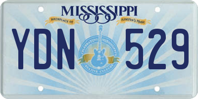 MS license plate YDN529