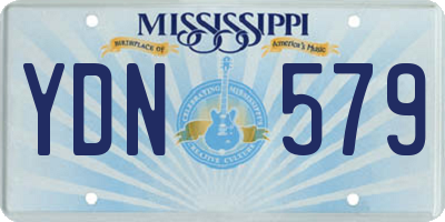 MS license plate YDN579
