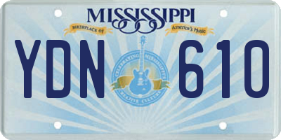 MS license plate YDN610
