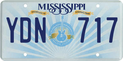 MS license plate YDN717
