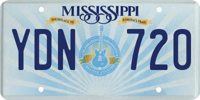 MS license plate YDN720