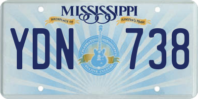 MS license plate YDN738