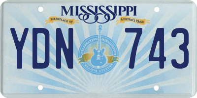 MS license plate YDN743