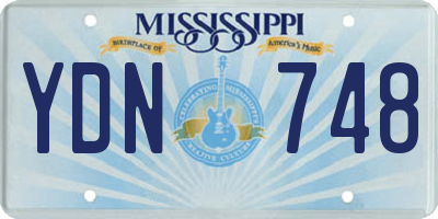 MS license plate YDN748