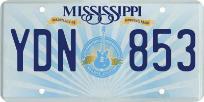 MS license plate YDN853