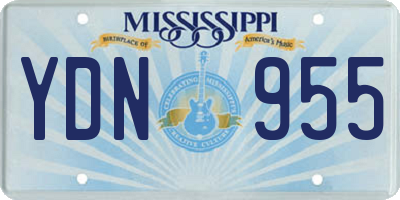 MS license plate YDN955