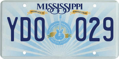 MS license plate YDO029