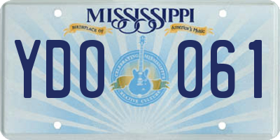 MS license plate YDO061
