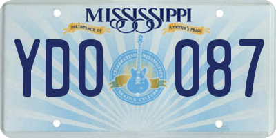 MS license plate YDO087