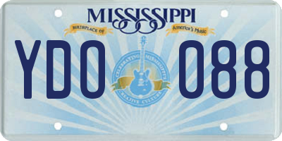 MS license plate YDO088