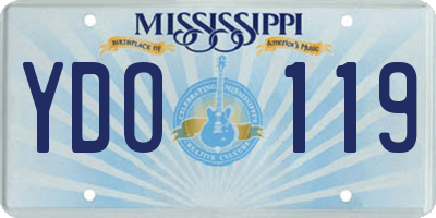 MS license plate YDO119