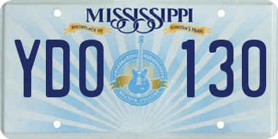 MS license plate YDO130