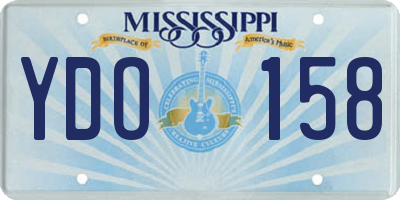 MS license plate YDO158