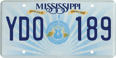 MS license plate YDO189