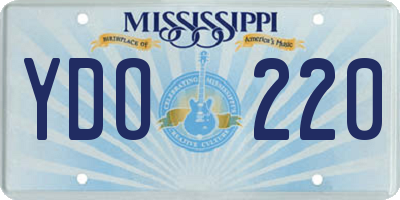 MS license plate YDO220