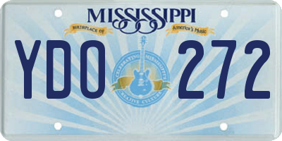 MS license plate YDO272