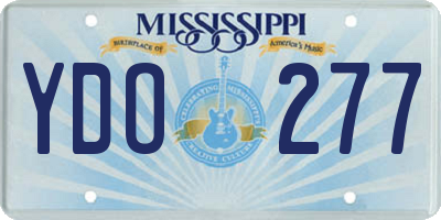 MS license plate YDO277