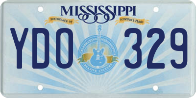 MS license plate YDO329