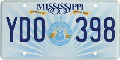 MS license plate YDO398
