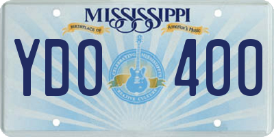 MS license plate YDO400