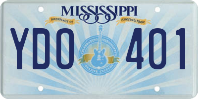 MS license plate YDO401