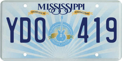 MS license plate YDO419