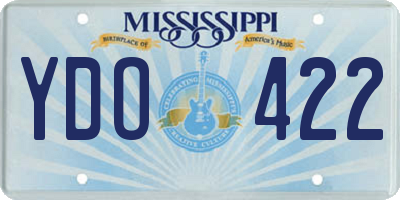 MS license plate YDO422