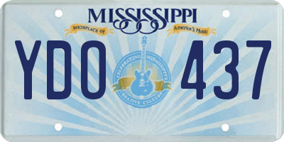 MS license plate YDO437
