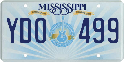 MS license plate YDO499