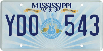 MS license plate YDO543