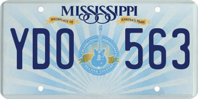 MS license plate YDO563