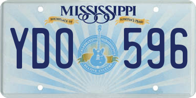MS license plate YDO596