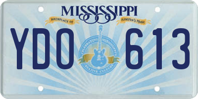MS license plate YDO613