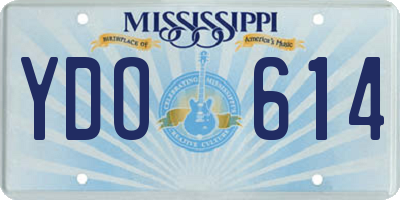 MS license plate YDO614